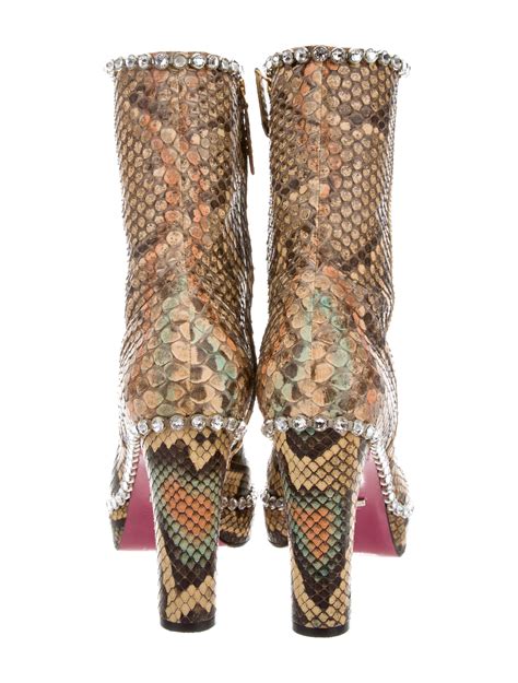 Gucci snakeskin boots